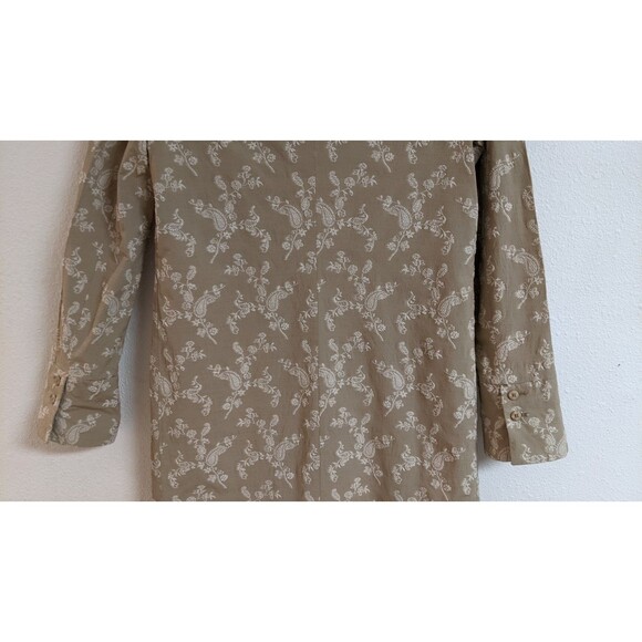 Piazza Sempione Duster Length Embroidered Floral/Paisley Cotton Blend Coat 44/8 - Picture 11 of 15
